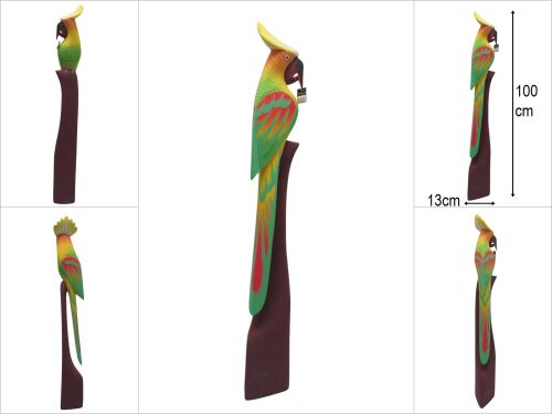 sd47289 dekoratif ahşap oyma papağan - 