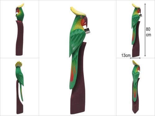 sd47290 dekoratif ahşap oyma papağan - 