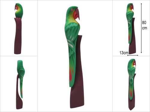 sd47291 dekoratif ahşap oyma papağan - 