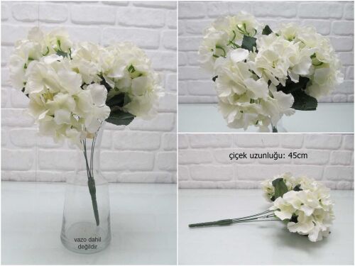 sd47306 beyaz yapay ortanca çiçeği - 1