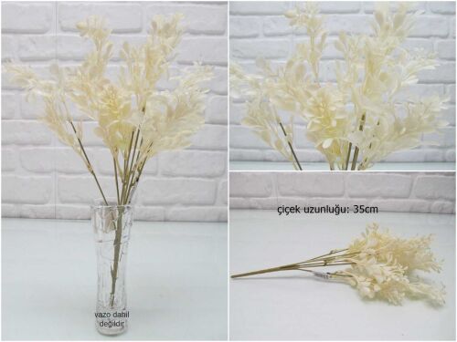 sd47419 plastik yapay çiçek beyaz - 1