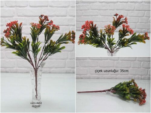sd47437 plastik yapay çiçek kiremit - 1