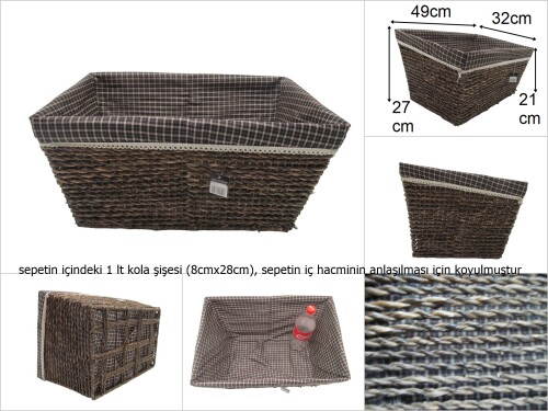 sd47471 arka yüksek ön alçak hasır sepet no2 - 