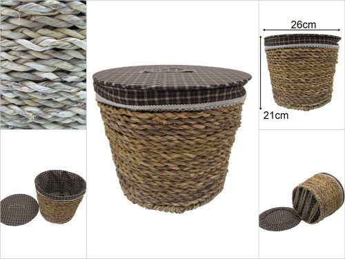 sd47486 kapaklı hasır sepet no1 - 