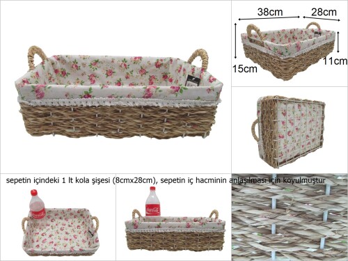 sd47501 yandan saplı no3 dikdörtgen sepet - 