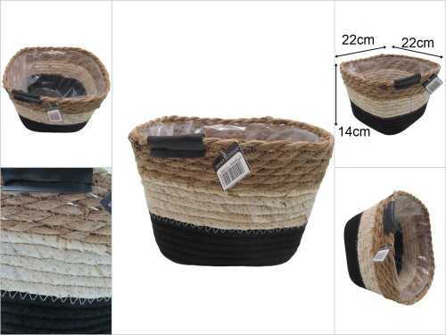 sd47714 dekoratif kare no1 derin hasır sepet - 