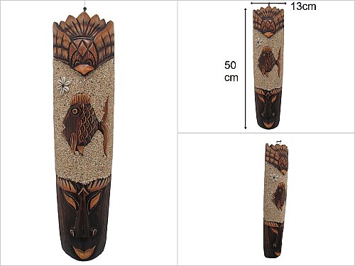 sd47843 dekoratif ahşap kumlu otantik mask - 