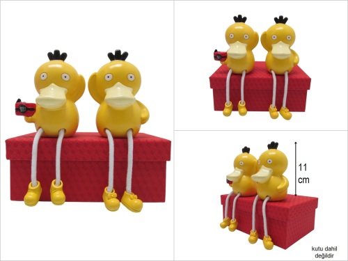 sd48026 ayakları sallanan 2 li ördek biblo - 