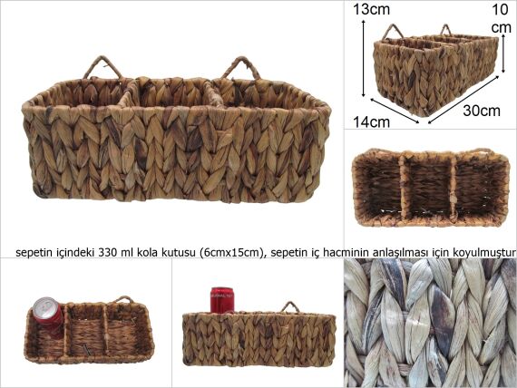 sd48070 asılabilir bölmeli hasır sepet - 1