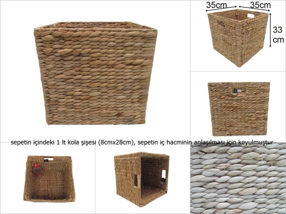 sd48072 dekoratif no1 hasır depolama sepeti - 1
