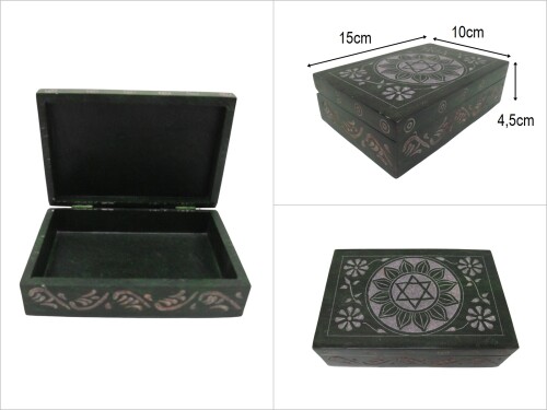 sd48247 obsidyen taşı dekoratif dikdörtgen kutu - 