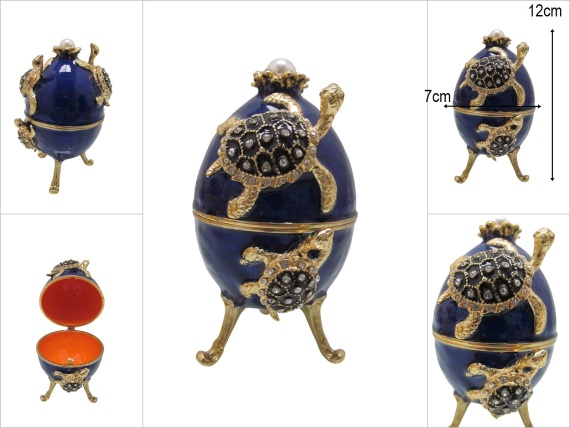 sd48289 KAPLUMBAĞA YUMURTA sawaroski taşlı - 1