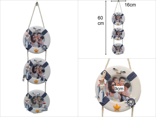 sd48358 ahşap 3 lü dümen çerçeve - 