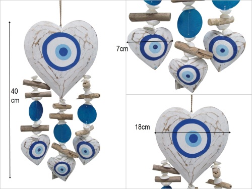 sd48362 ahşap+sedef rüzgar çanı - 