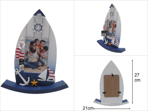 sd48368 marin ahşap sandal fotoğraf çerçevesi - 