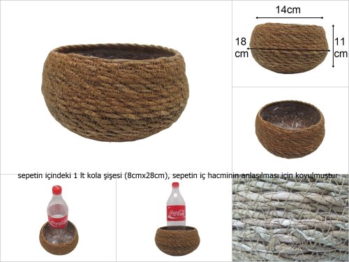 sd48438 dekoratif no1 tombul hasır sepet - 