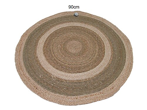 sd48447 dekoratif hasır ve jüt dokuma halı paspas 90 cm - 