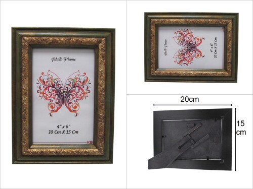 sd48583 varaklı yeşil 10x15cm fotoğraf çerçevesi - 