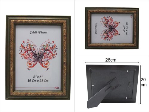 sd48585 varaklı yeşil 15x21cm fotoğraf çerçevesi - 