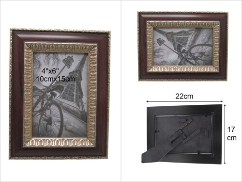 sd48598 varaklı kahve 10x15cm fotoğraf çerçevesi - 