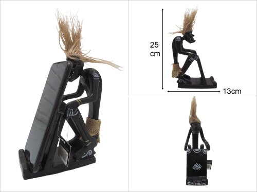 sd48654 dekoratif ahşap yamyam telefon tutacağı - 