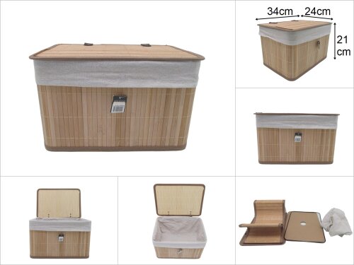 sd48683 dekoratif katlanır bambu kutu - 