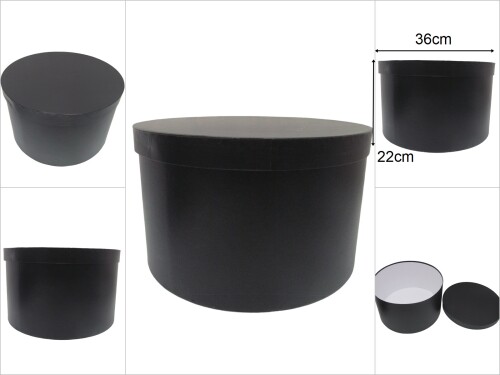 sd48738 yuvarlak derin no8 siyah hediye saklama kutusu - 