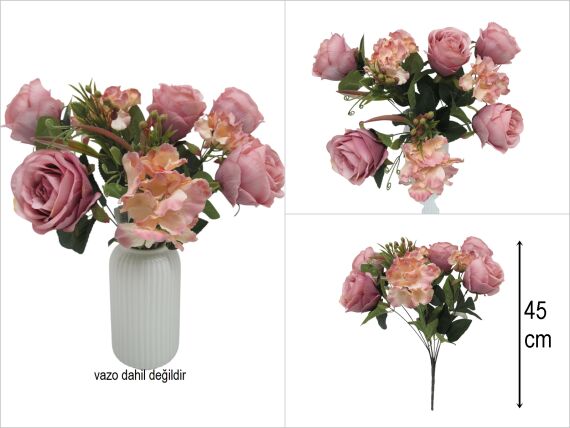 sd48744 pembe yapay gül demeti - 1