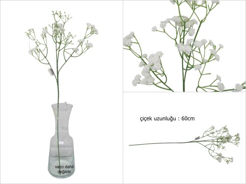 sd48763 yapay beyaz cipso dalı - 