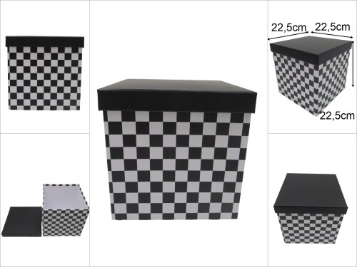 sd48888 damalı kareküp derin no8 hediye saklama kutusu - 