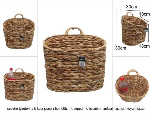 sd48897 no2 hasır kapı duvar sepeti - 
