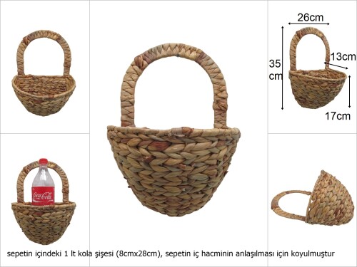 sd48898 no1 hasır kapı duvar sepeti - 