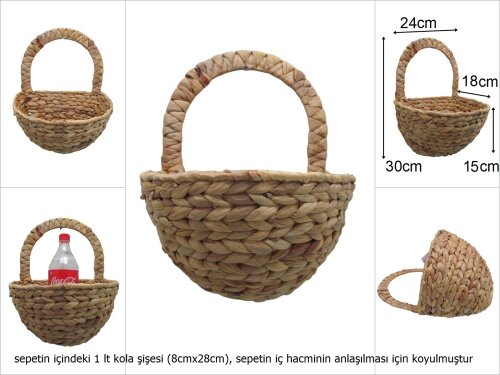 sd48899 no2 hasır kapı duvar sepeti - 