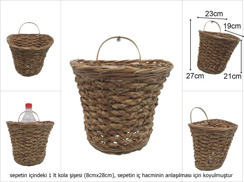 sd48943 dekoratif kapı duvar sepeti - 