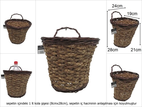sd48944 dekoratif kapı duvar sepeti - 