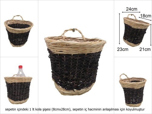 sd48945 dekoratif kapı duvar sepeti - 