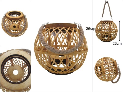 sd48989 dekoratif ahşap mumluk fener - 