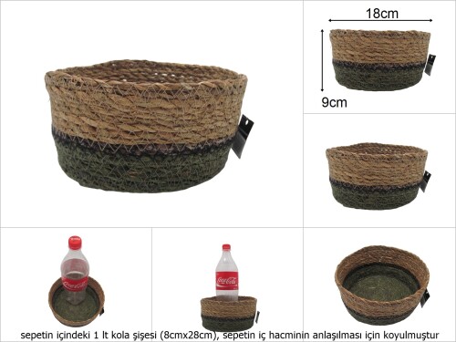 sd49004 no1 yuvarlak hasır sepet - 