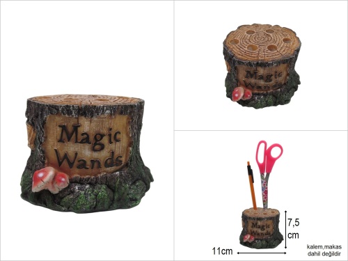 sd49051 dekoratif polyester kütük kalemlik - 