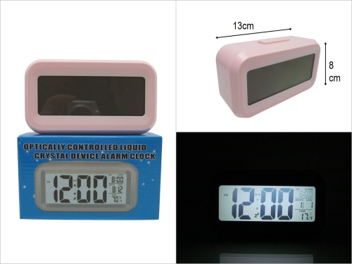 sd49053 dijital alarmlı pembe led saat - 