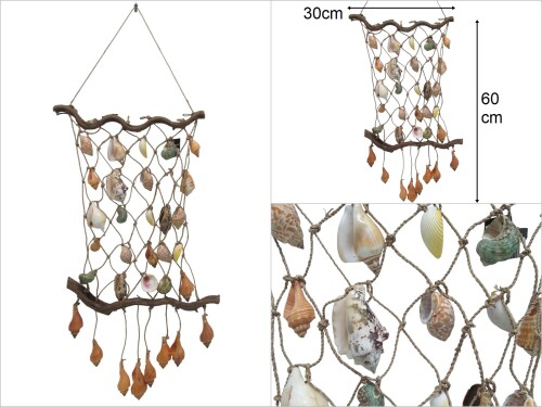 sd49089 dekoratif fileli deniz kabuğu büyük - 