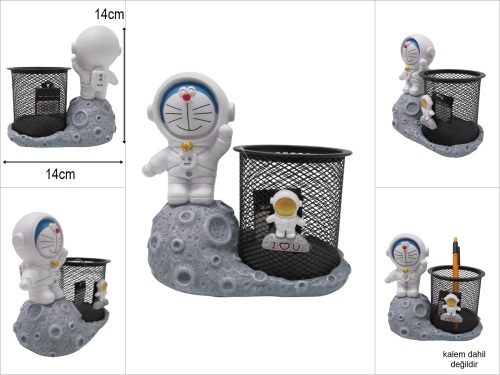 sd49135 astronot dekorlu tel hazneli kalemlik - 