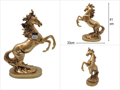 sd49204 dekoratif gold boyalı şahlanmış at biblo - BU ÜRÜN SADECE MAĞAZADAN SATIŞ