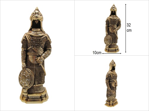 sd49215 dekoratif gold boyalı selçuklu askeri biblo - 