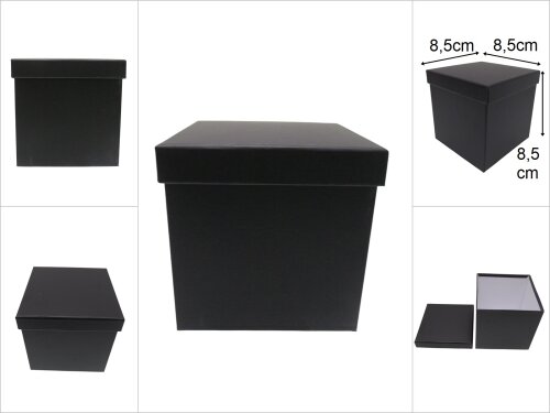 sd49241 kare no1 siyah karton küp hediye kutusu - 