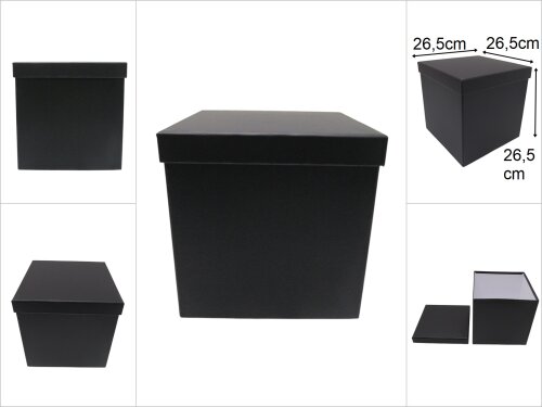sd49250 kare no10 siyah karton küp hediye kutusu - 