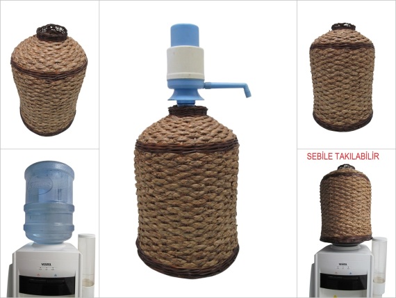 sd49315 dekoratif bambu kuşak dekorlu hasır damacana kılıfı - 1
