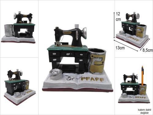 sd49335 dekoratif dikiş makinası kalemlik - 