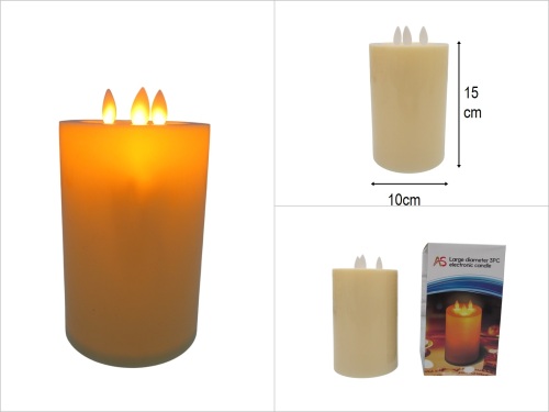 sd49355 dekoratif hareketli 3 alevli led mum - 