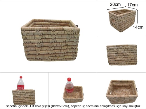 sd49672 dekoratif no1 hurma lifi hasır sepet - 